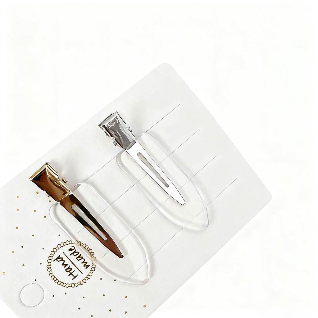 Clear Acrylic No-Trace Duckbill Hair Clip for Women - High-End Side Bangs Accessory