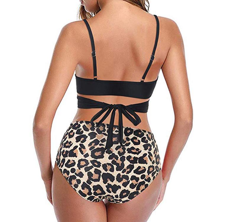 Two-piece high-waist slimming swimsuit for plus sizes Two-piece high-waist slimming swimsuit for plus sizes M