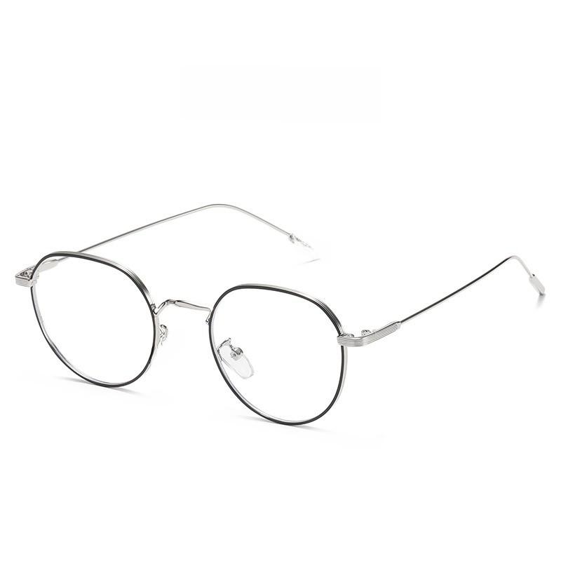 Minimalist Metal Eyeglasses With Blue Light Blocking For Fashionable Women And Men