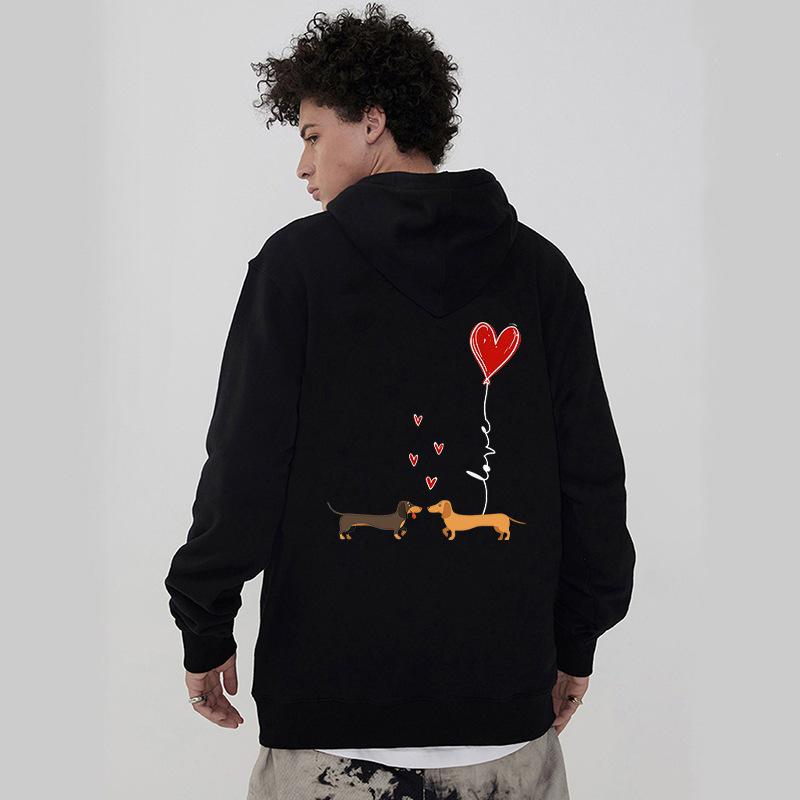 Valentine's Day Heart Print Couple's Hoodie