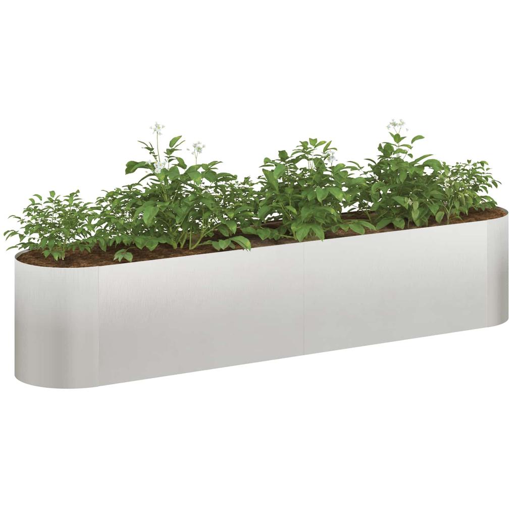 Raised Garden Bed for Outdoor Use Stainless Steel 200 X 40 X 40 Cm