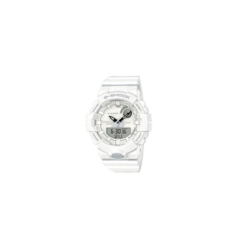 Casio G-SQUAD Series G-SHOCK Series Ice Cream Macaron Color Vibrant Street Dual Display Waterproof Movement Quartz Movement Resin Strap GBA-800-7APR белый