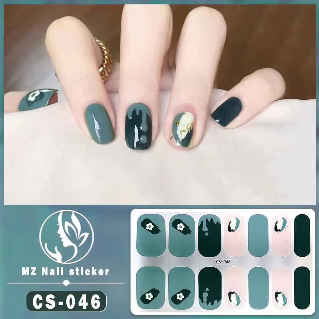 No-Bake Waterproof 3D Detachable Nail Stickers - Long-Lasting Small Fresh Full Nail Art.