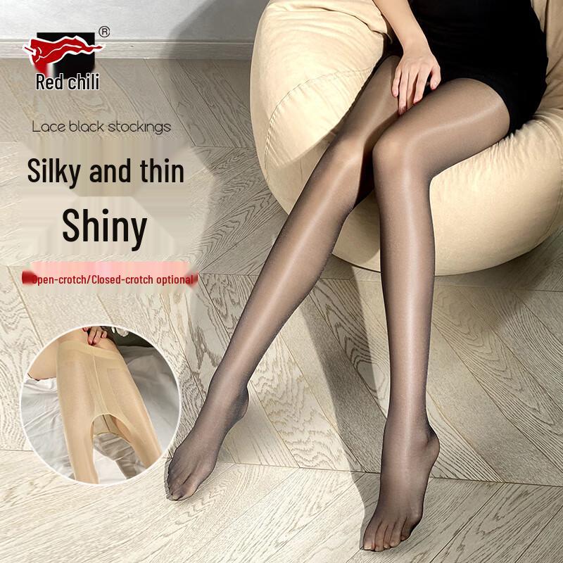 Сексуальные бесшовные колготки с масляным блеском One Size, 2 Pairs