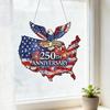 USA 250th Anniversary Suncatcher 1776-2026 Acrylic Window Hanging Ornament American Eagle Patriotic Sun Catcher Memorial Gift
