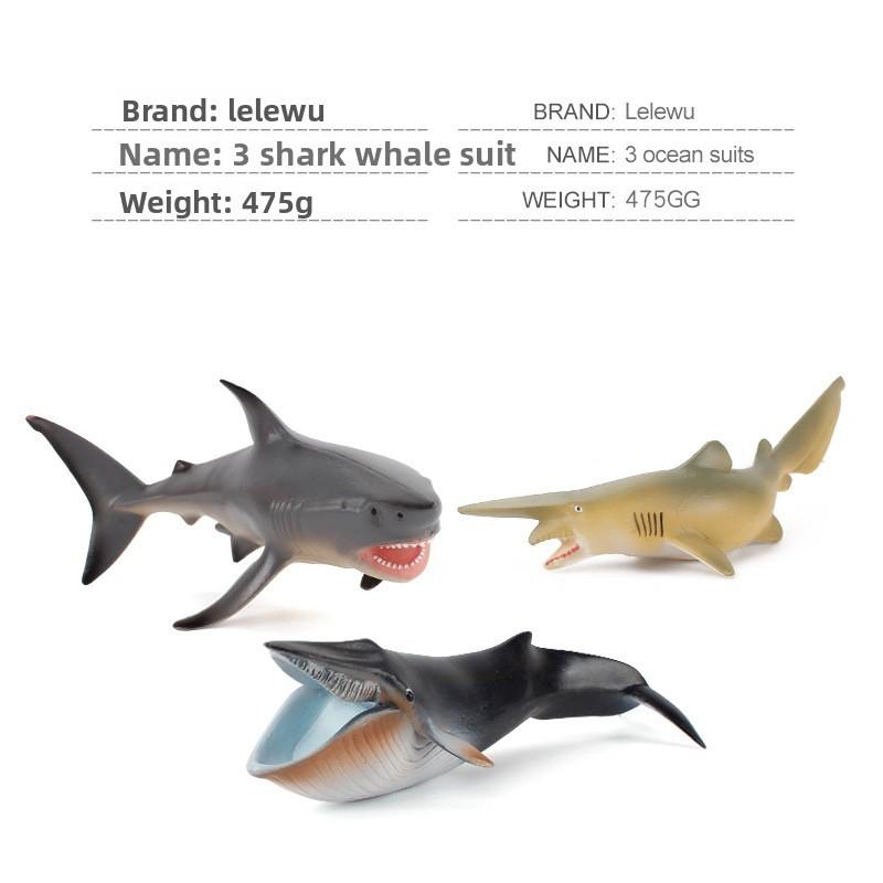 Realistic Shark And Whale Aquarium Marine Animal Pvc Models For Play Cognitive