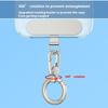 Metal Phone Lanyard Gasket Patch Rotatable Metal Buckle Hanging Steel Clip Card Cord Tab Mobile Phone Accessories