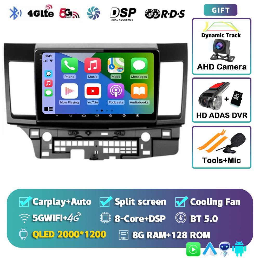 Android 14 WIFI+4G Car Radio For Mitsubishi Lancer 10 CY 2007-2017 Multimedia Video Player Navigation GPS Stereo 2 Din Head Unit