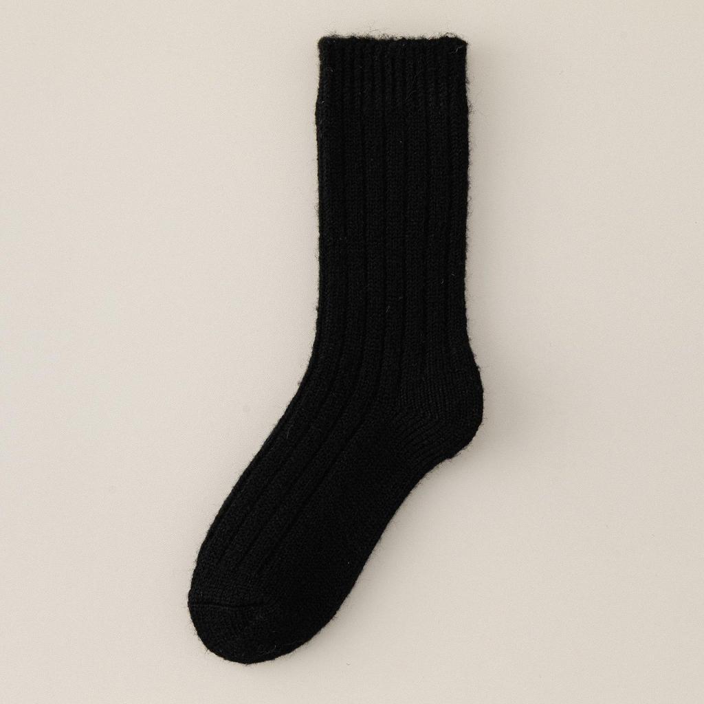25 Chunky Wool Socks: Solid Color, Vertical Stripe, Japanese Lazy Style, Warm Winter Women's Knit Scrunch Socks.