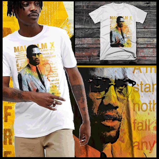 

Malcolm X T-shirt Melanin Panafrican Pride Black History Month size S-2XL 3XL