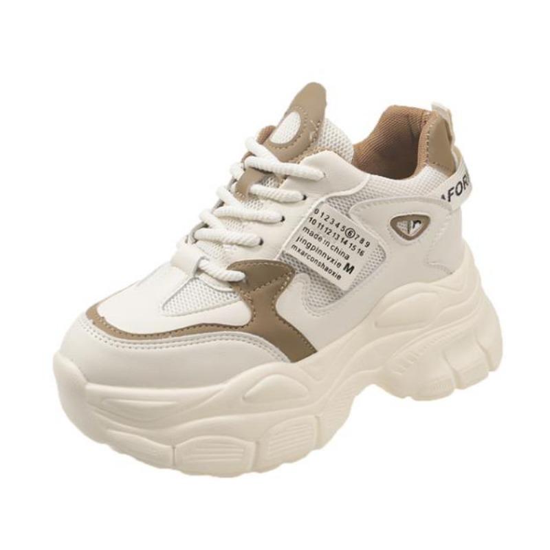 Fashion Women Chunky Sneakers Casual Platform Shoes 7.5CM Height Increased Thick Bottom Ladies Trainers Fashion Breathable Basket Femme