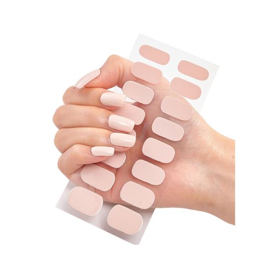 1 Set Nail Polish Strips Stickers 24 Fingers Full Wrap Self Adhesive Gel Nail Strips Art Decals for Women DIY Decor