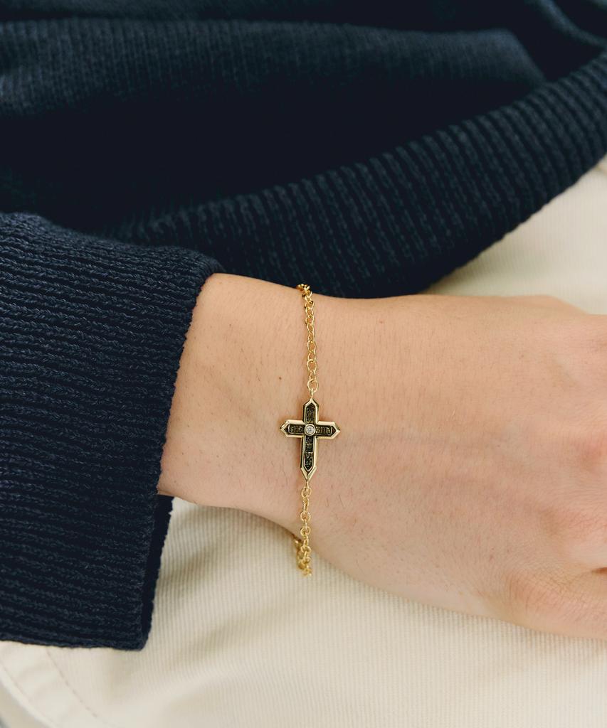 Gaman Unisex Gold Cross Tempus Bracelet