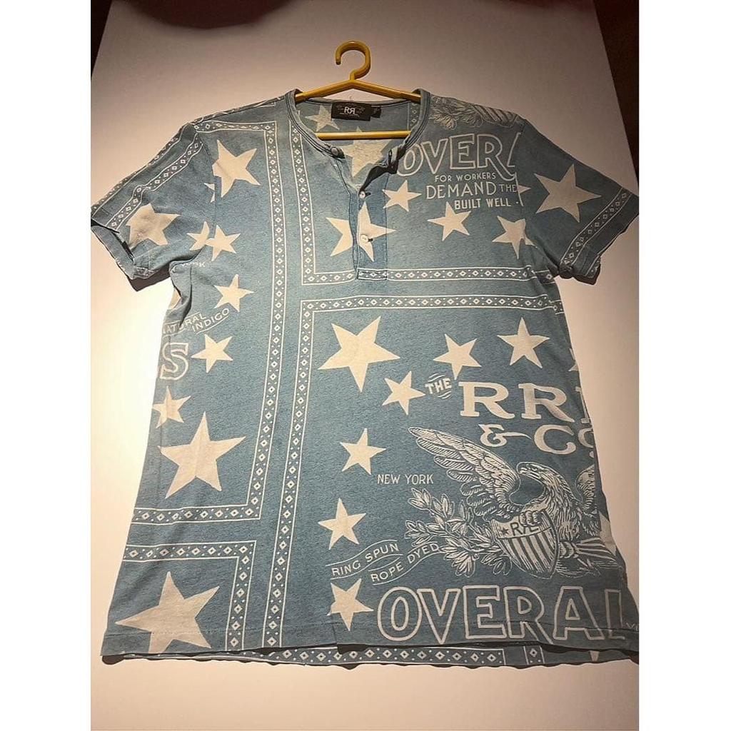 Used RRL Double R L Henley Neck T-shirt M