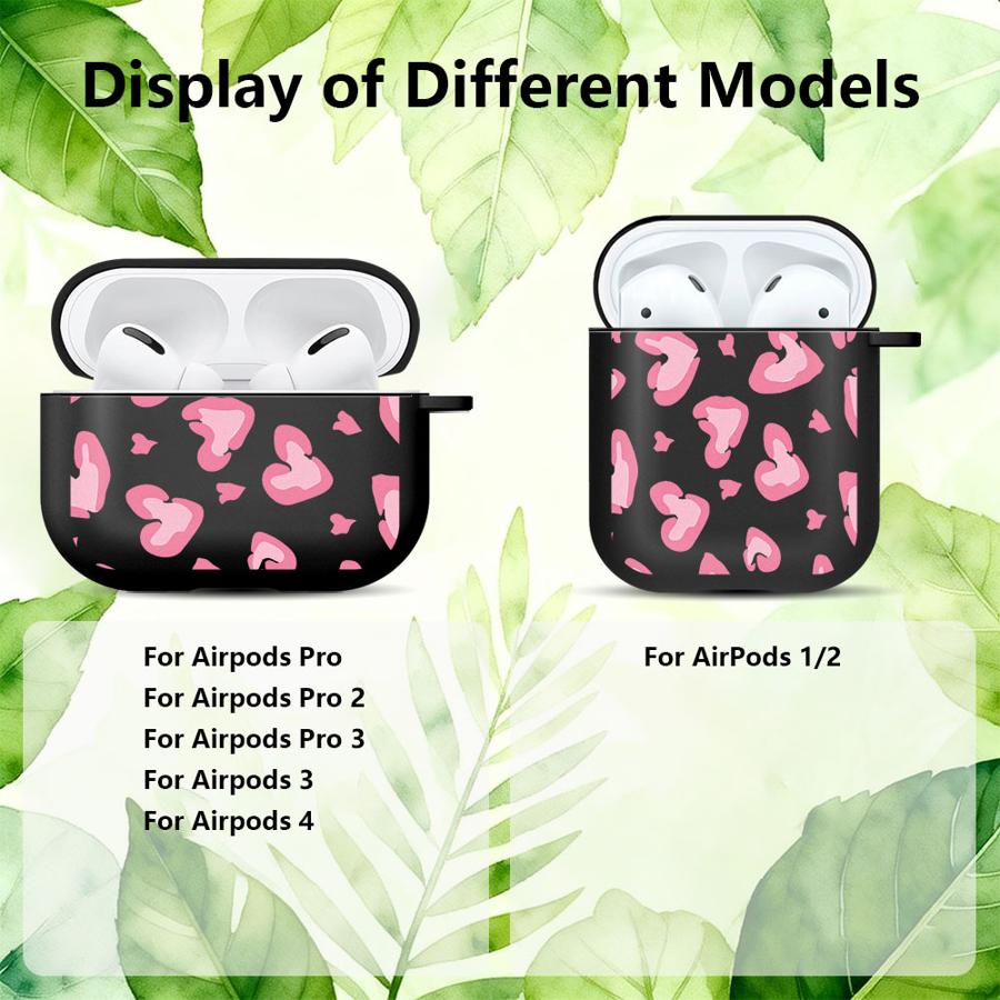 Pink Leopard Print Earphone Cases Cover Case For Airpods Pro2 2 Pro 3 Pro3 4 1