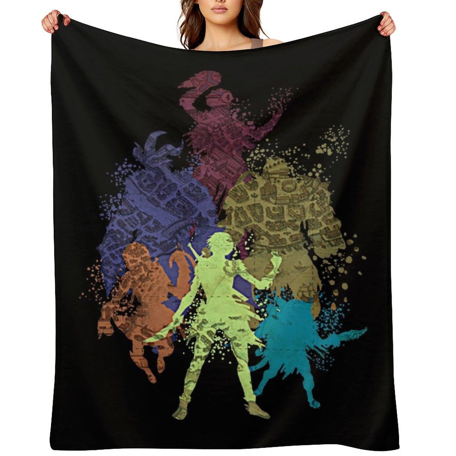 gloomsquad Throw Blanket Plaid Hair Furry Soft Plaid Blankets 30x40in