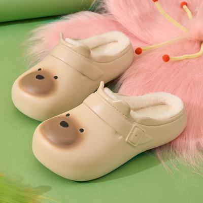 Cartoon Women Home Slippers Plush Warm Thick Bottom Slides Cute Soft Non-slip Slippers Indoor Outdoor Men Casual Slippers