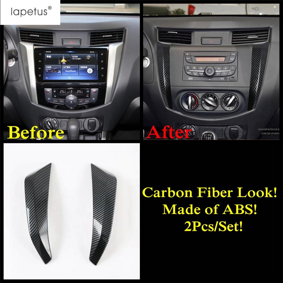 Side Air AC Vent Handle Bowl Gear Shift Head Cover Trim For Nissan Navara NP300 / Terra 2017 -  ABS Carbon Fiber Accessories