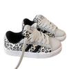 Hong Kong Style Leopard Print Skateboard Bread Shoes Ins Tide Couple Models Versatile Sports and Leisure Board Shoes 2025 New Models