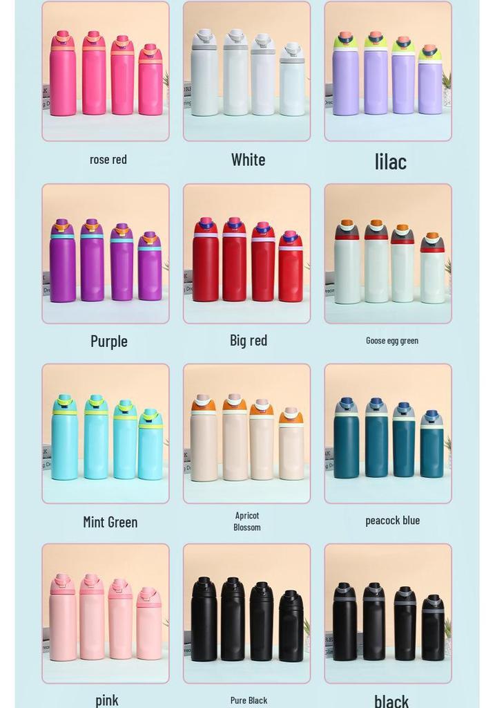 Double-Walled Stainless Steel Insulated Fruit Cup & Sports Water Bottle