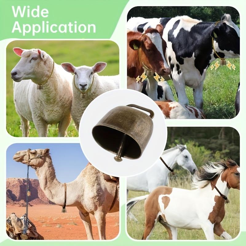 10 יחידות פעמוני חיות ממתכת עמידים במיוחד עם צליל ברור וחזק, פעמוני חווה וינטג' מתאימים לבקר, סוסים, כבשים, עזים, חזירים ותרנגולות