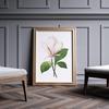 Plakat kwiat magnolia retro vintage