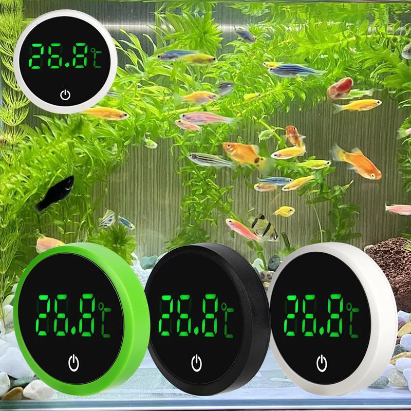 Neues Aquarium Selbstklebendes Thermometer LCD Digital Fischbecken Mini-Thermometer Großer Bildschirm Monitor Terrarium Temperaturmesser