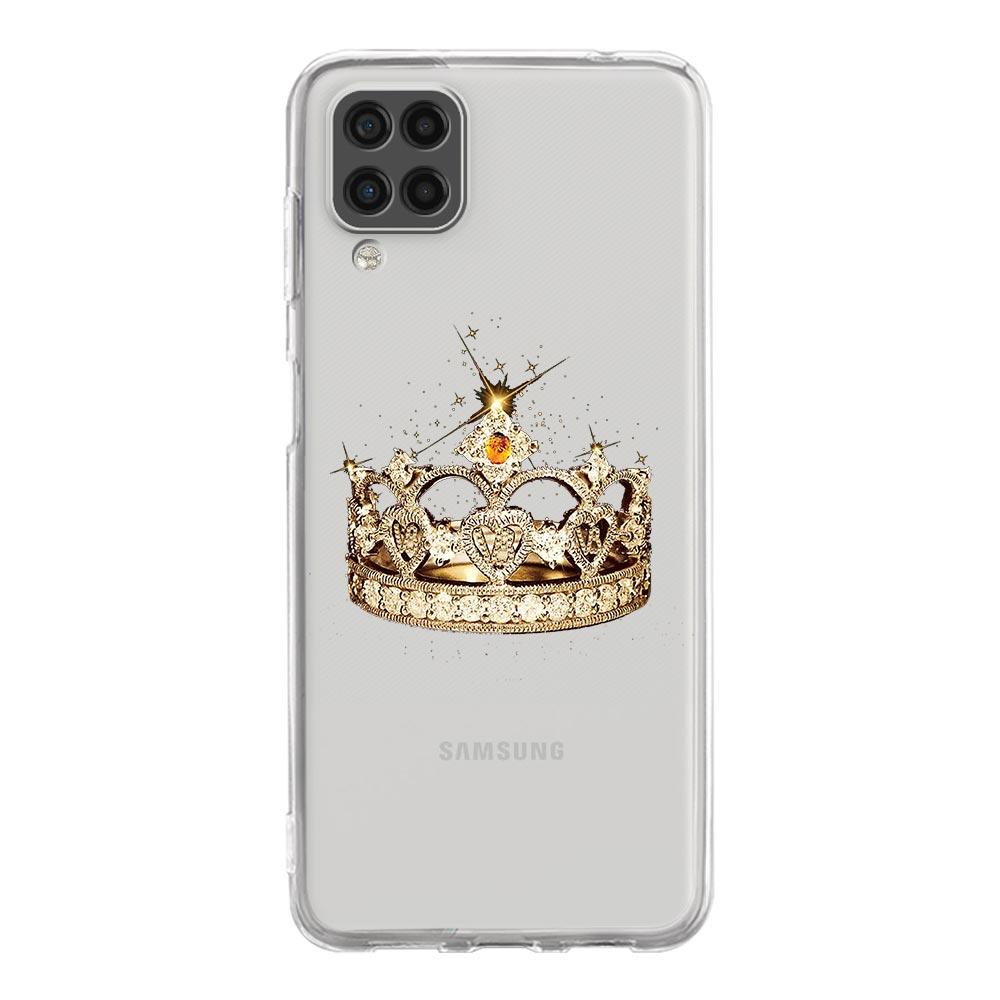 Phone Case For Samsung A13 A33 A35 A55 A73 A53 A23 A51 A71 A21S A12 A31 A41 A05s A03S A15 A25 A32 5G Diamond Crown 26 Letters