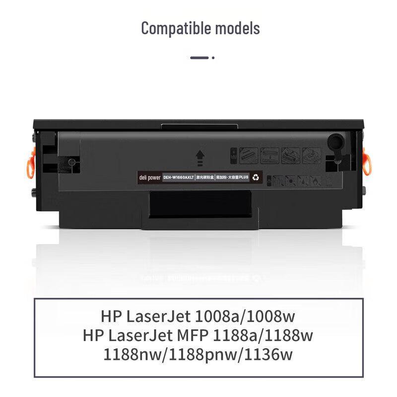 Deli W1660AXLT Compatible Black High-Capacity Toner Cartridge for HP Printers