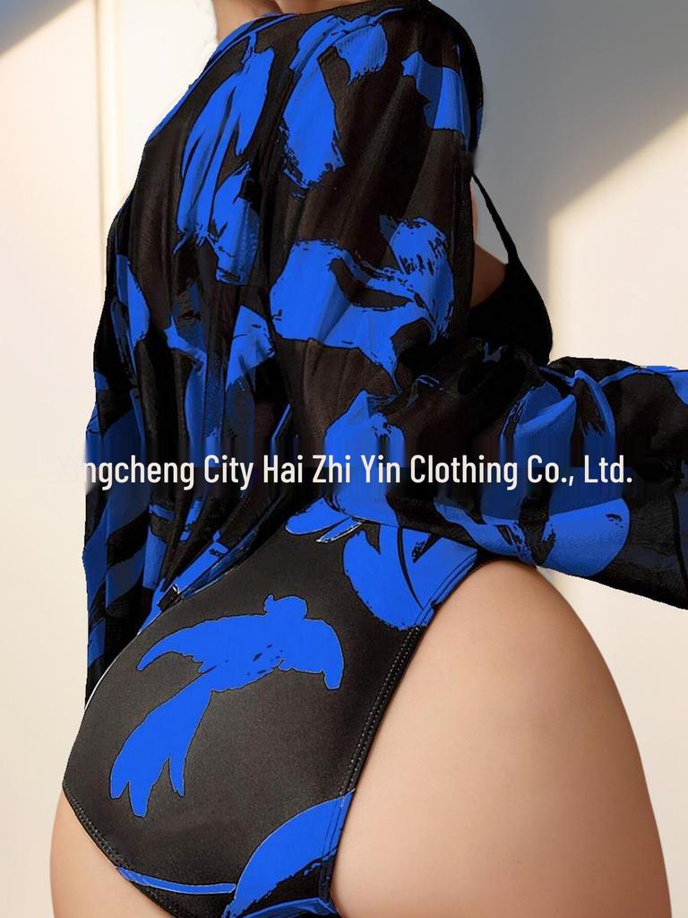 Women's High Waist Bikini 3-Piece Set with Long Shirt - European & American Style 2025 Swimwear