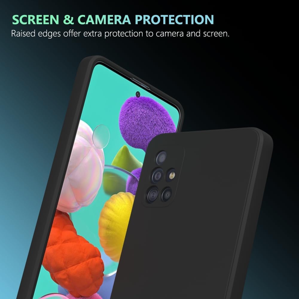 Noble Fashion Solid Colour Shockproof Protective Liquid Silicone Phone Case For Samsung Galaxy A71/A51/A41/A31/A21s