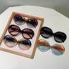 Oversized Round Sunglasses  Fashion Gradient Multicolor Outdoor Shades Trendy Brand Design Beach Holiday Sun Glasses