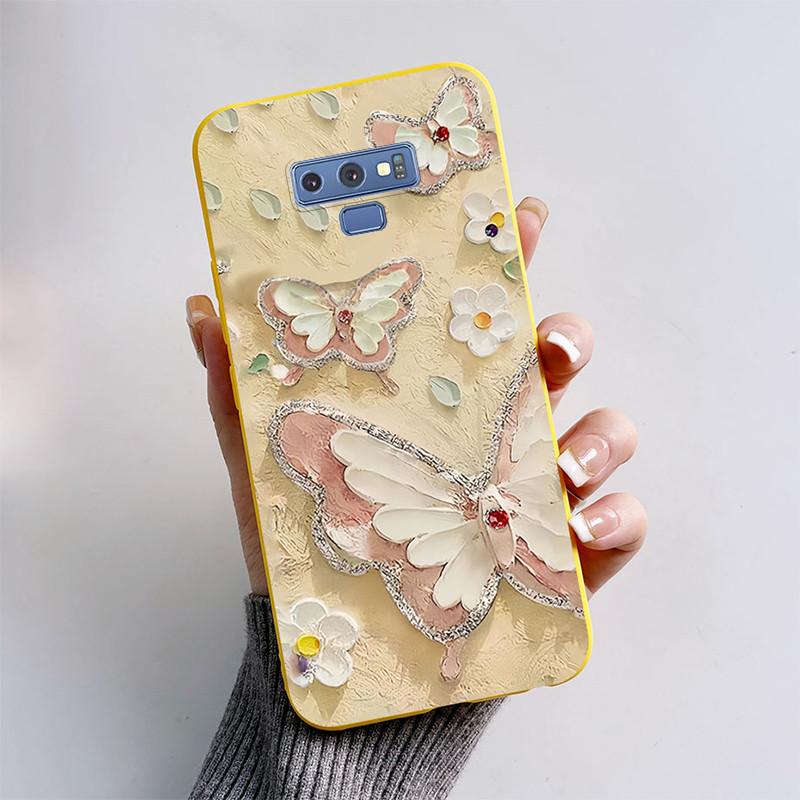 

For Samsung Galaxy Note 9 Note 8 Phone Case Cute Butterfly Astronaut Pattern Soft Silicone Cover Funda For Samsung Note 8 9 Capa Samsung Note 8