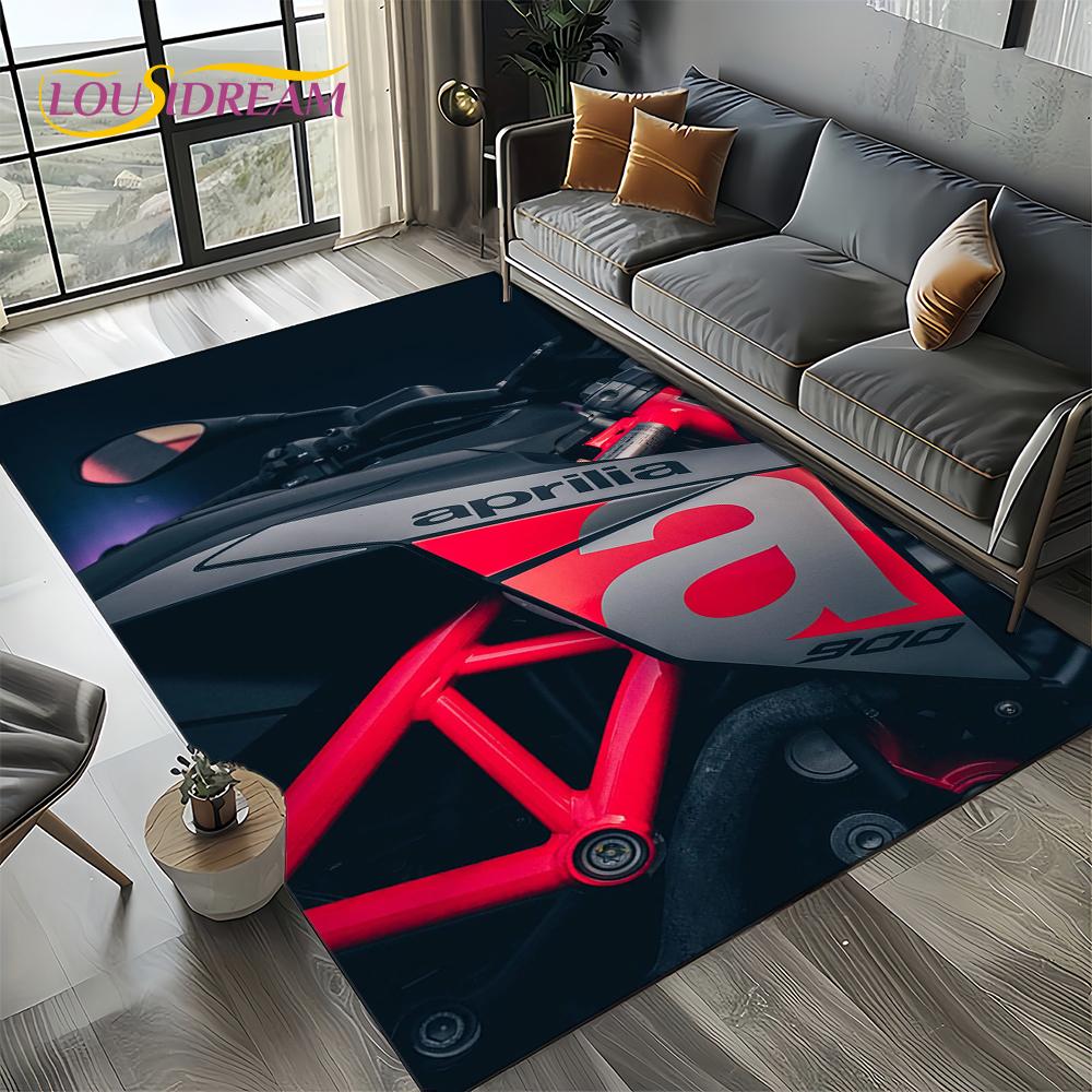 

Логотип гоночного автомобіля Aprilia Килим для мотоцикла для спальні, вітальні, дому, прикраса дивана, дитячий ігровий декор, килимок для підлоги, подарунок 40x60cm( 15x23in )