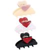 Wild Simple Love Medium Women Fashion Hairpin Acrylic Barrette Hair Claw