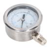 Pressure Gauge Stainless Steel Vibration Resistant Oil Manometer 1 4in NPT Bottom Connection 0 4Mpa