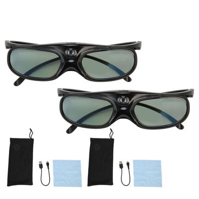 DLP Link 3D Gözlük Şarj Edilebilir 144Hz Yenileme Sol Sağ Göz Döndürme 3D Active Shutter Gözlük