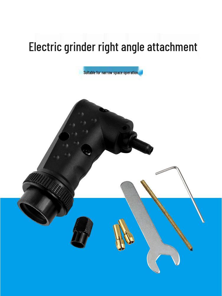 90° Right Angle Converter for Electric Drill - Small Angle Grinder & Power Tool Accessory