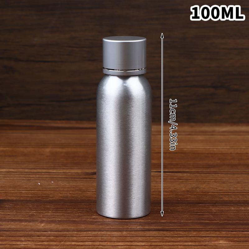 30/50/60/100/120/150/200/250Ml Aluminum Bottle With Lid Cosmetic Refillable Bottles Silver Lid Aluminum Container Travel Bottle