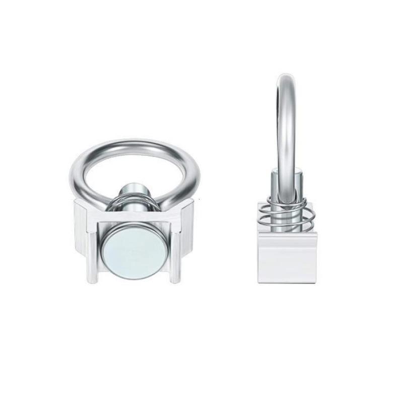 10 Pièces Raccord à Goujon Unique Rail en L Capacité 4000LB avec Anneau Rond en Acier Inoxydable Gardien en Aluminium Ancrages d'Arrimage pour le Contrôle de la Cargaison