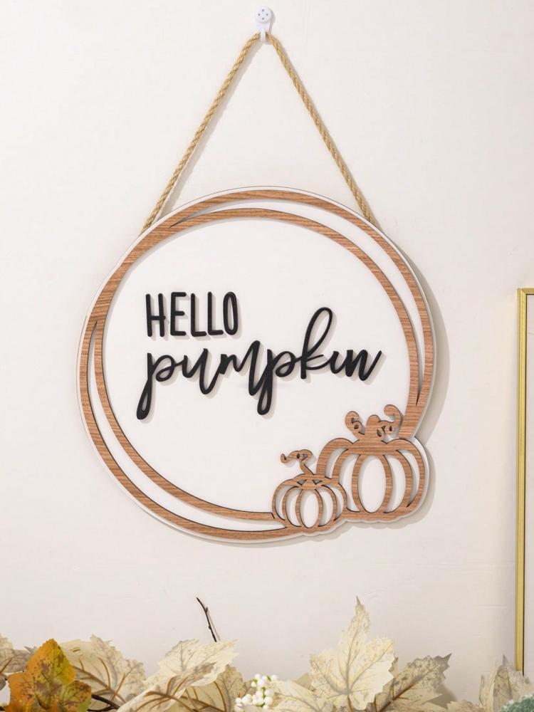 1pc Hello Pumpkin Logo Laser Carving Hello Autumn Door Logo | Autumn Porch Decoration | Autumn Tray Filler | Pumpkin Logo | Laye