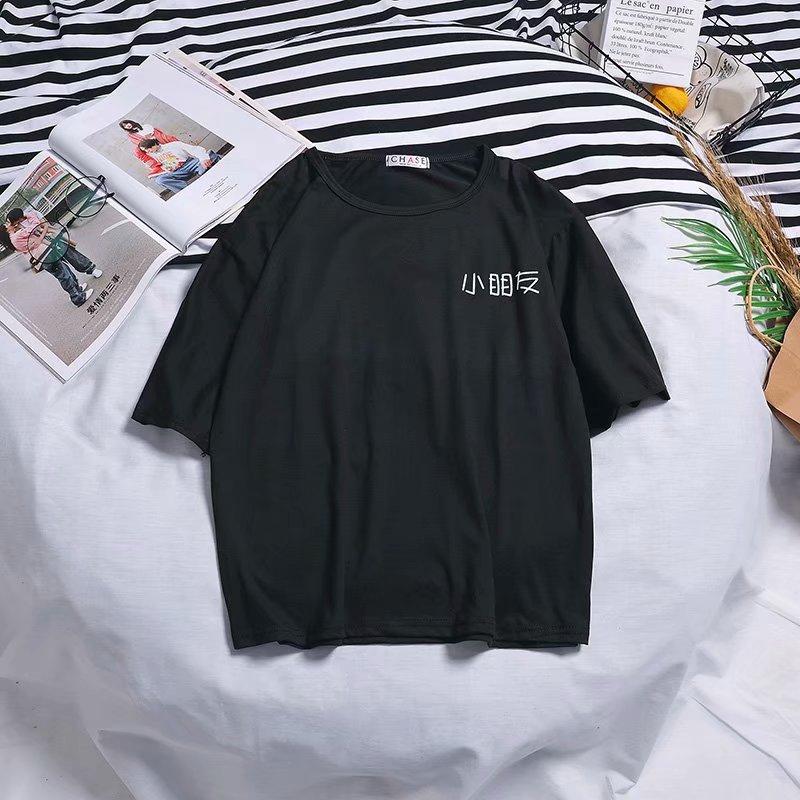 

Новая футболка с коротким рукавом, мужская летняя корейская свободная повседневная футболка для мужчин, модный простой топ с короткими рукавами, модный гонконгский принт
