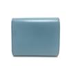 CELINE Triomphe Compact Wallet Tri-fold Wallet Leather blue/GoldHardware