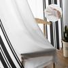 Farmhouse Stripes Black And White Sheer Curtains for Living Room Bedroom Tulle Window Drapes for Kitchen Decoration