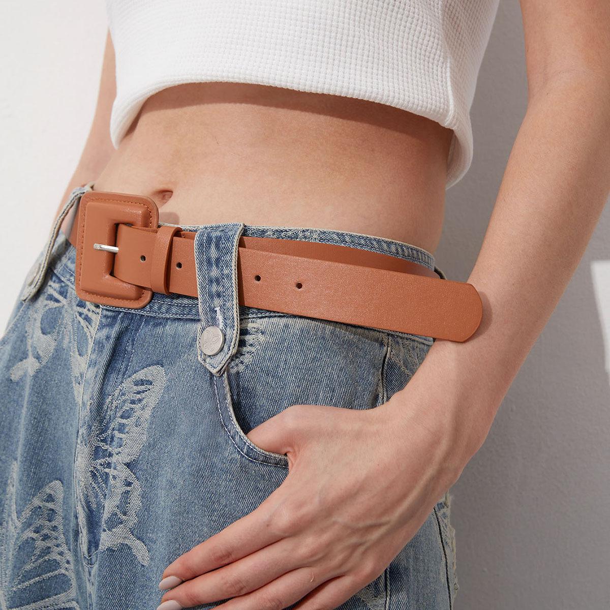 

New Ins Style Pin Buckle Fashionable Women s Belt Women s Belt with Skirt and Pants Versatile Style 100cm