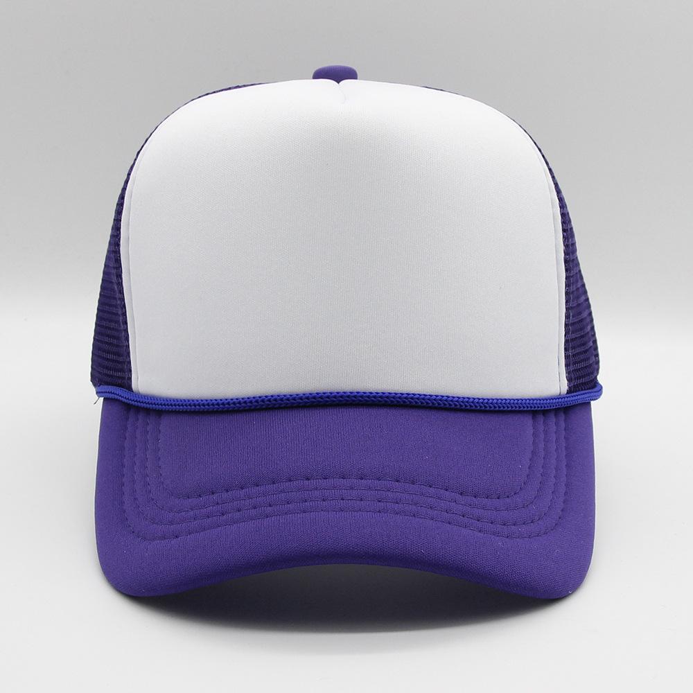 New Trucker Caps Men Women Plain Blank Foam Mesh Baseball Cap With Rope Summer Breathable Outdoor Sport Sun Visor Hats