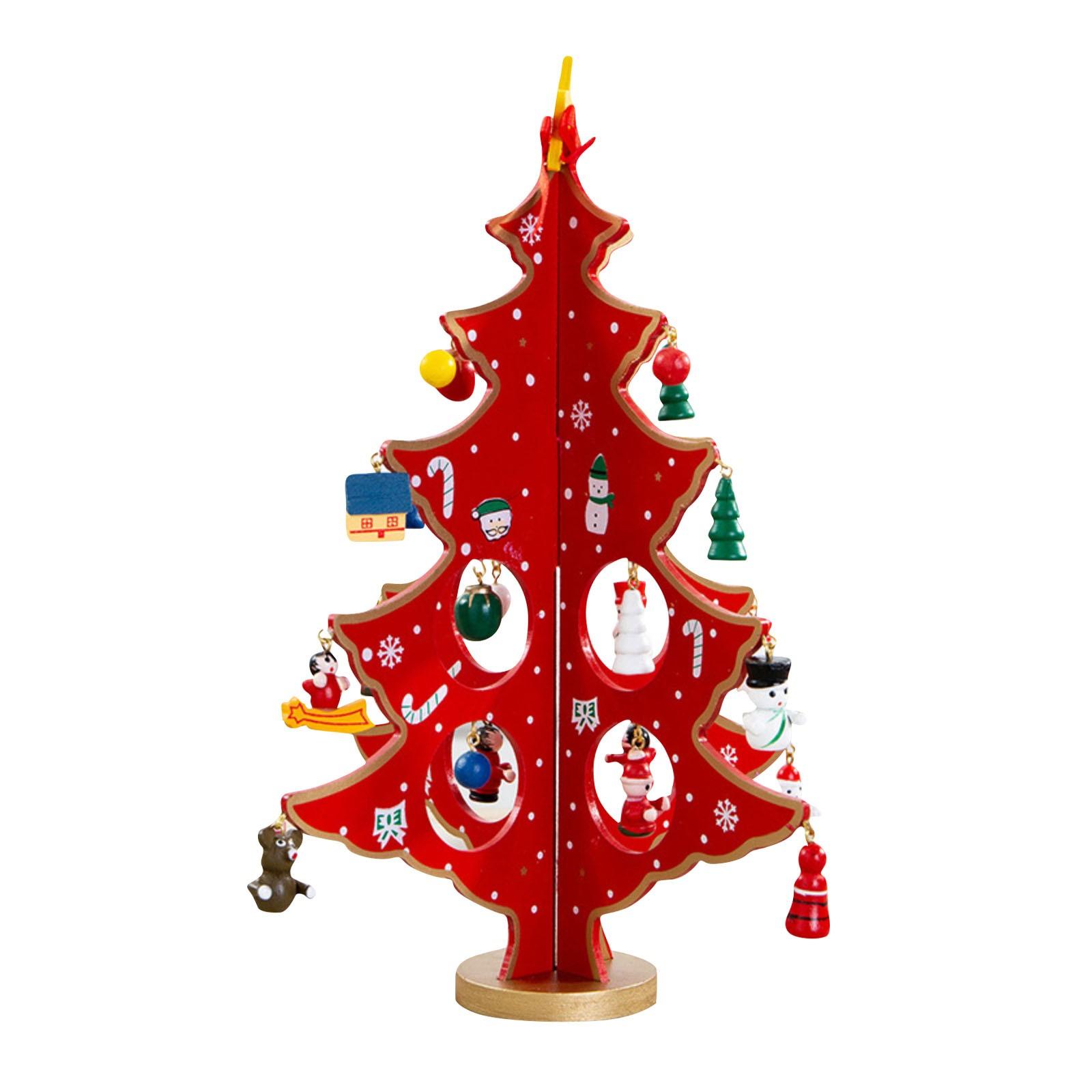 

Рождественские украшения Маленькие миниатюрные композиции из сцен с эрегированным телом, настольные украшения One Size красный