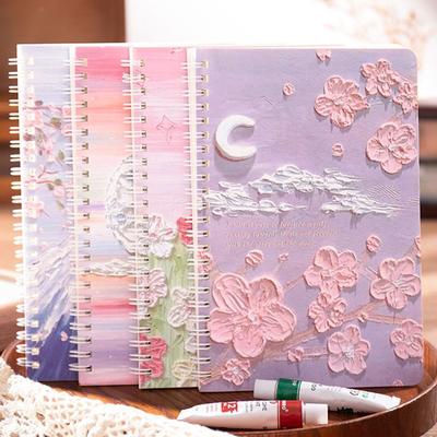 Oil Painting Spiral Notebook A5 Lined Notebook Kawaii Coil Notebook  School Office Supplies
