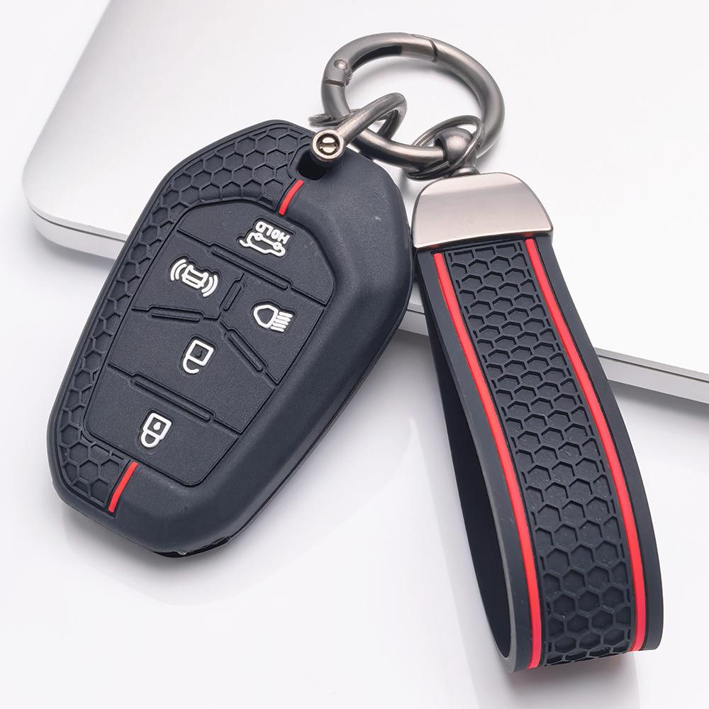 Copri Telecomando per SsangYong Korando Actyon Kyron Rexton Tivoli Musso Torres Rodius Stavic con Portachiavi Accessorio Protettivo Protezione Telecomando