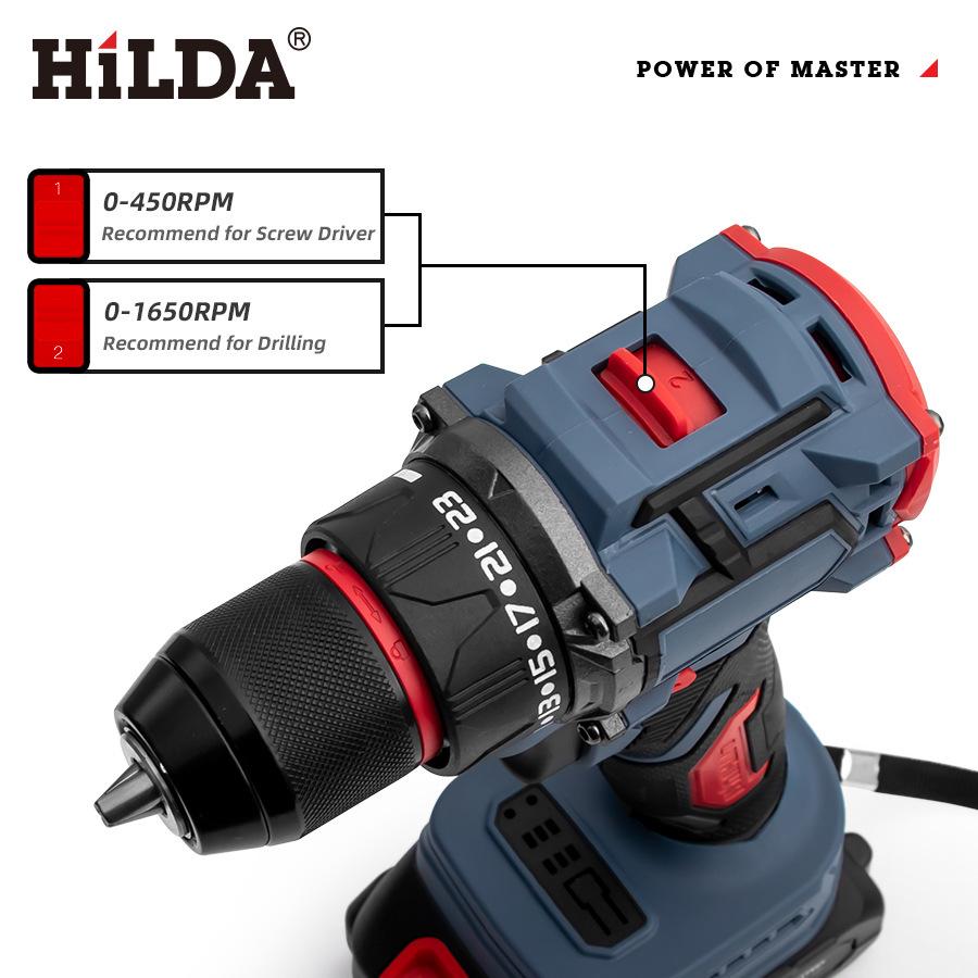 21V Brushless Lithium Rechargeable Hand Drill & High-Power Electric Screwdriver Set